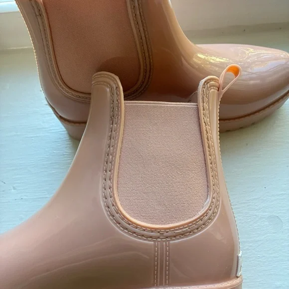 London Fog Women's Wembley Ankle Rain Boots Glossy Blush Pink Size 6 - Picture 8 of 8